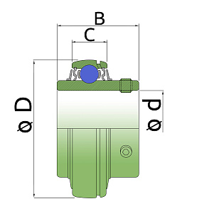 Подшипник UC 201 Схема
