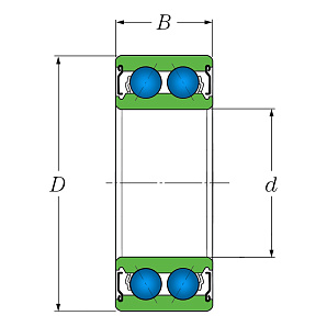 Подшипник 3203 ZZ / 5203 ZZ (3056203) Схема