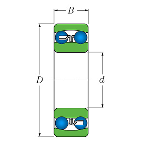 Подшипник 22208 2RS (BS2-2208 2CS) Схема