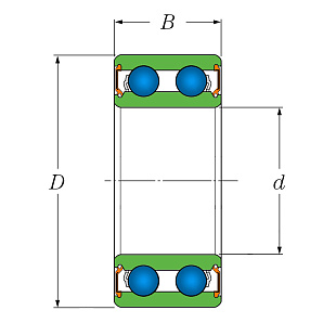 Подшипник кондиционера (30х47х18) Схема
